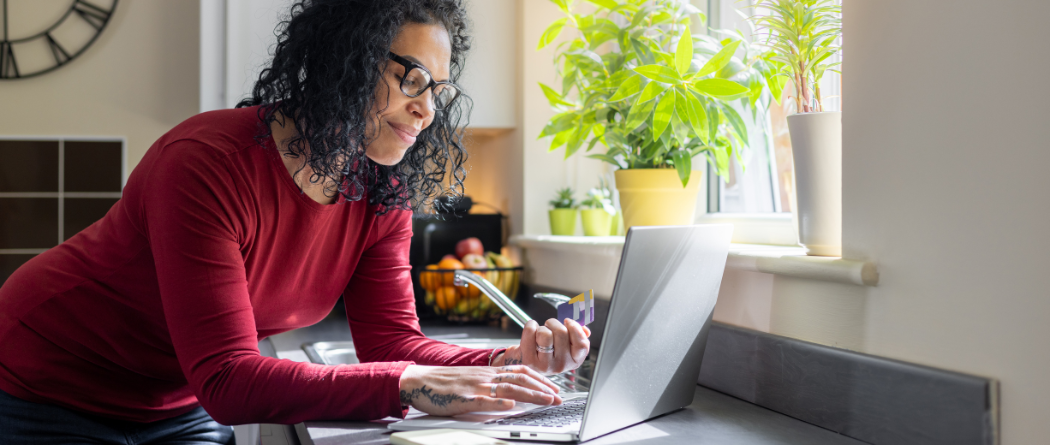 woman using laptop