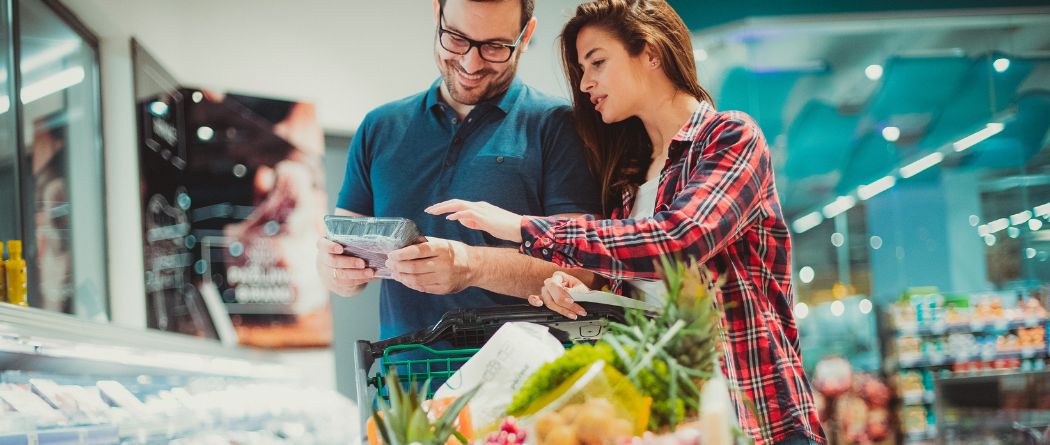 couple at grocery store