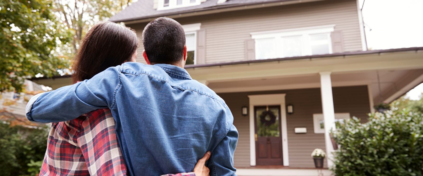 couple staring at home