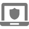 Icon illustration of a laptop