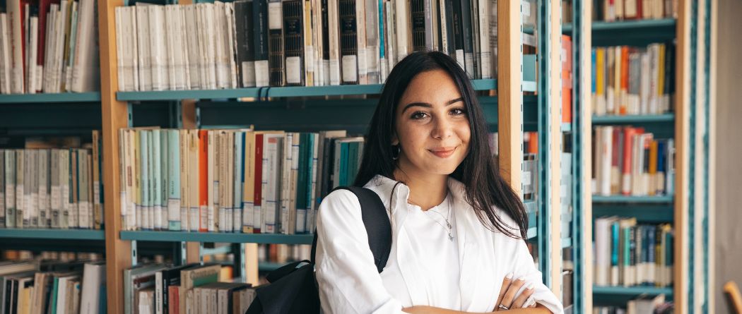 women in library