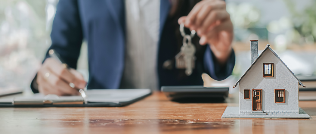 realtor holding house key